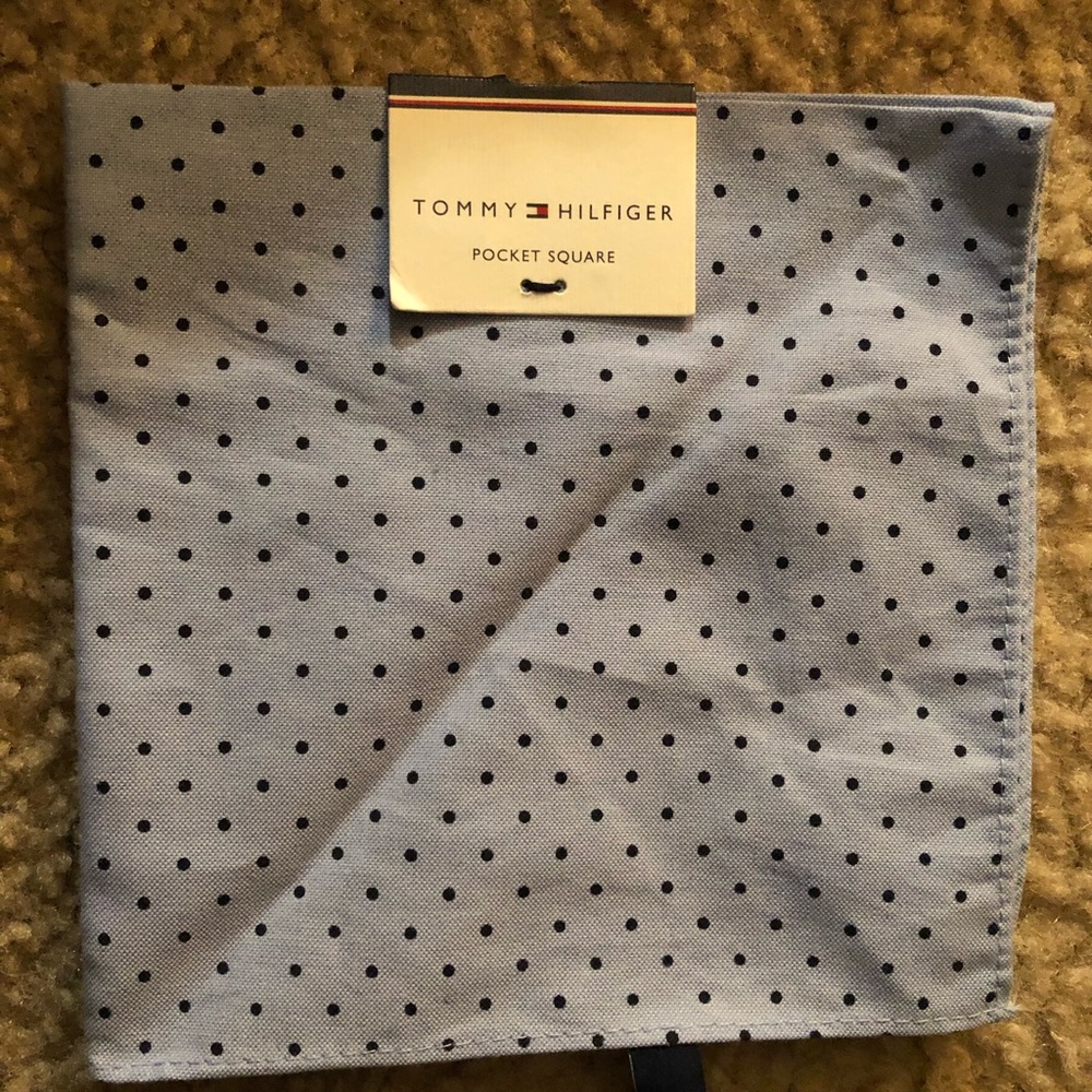 Tommy Hilfiger Blue Polkadot Handkerchief